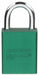 American Lock A1105GRN Lockout Padlock, Keyed Different, Aluminum, Green, 1 in Shackle