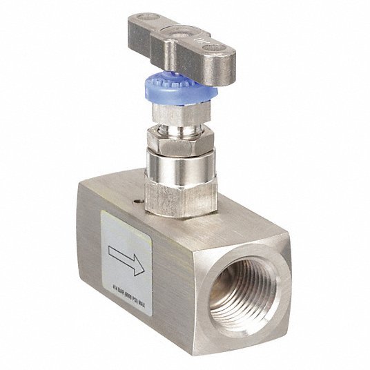 Parker HNVS8FF Needle Valve Inline Valve Body, 316 Stainless Steel, Integral Bonnet, 1/2 in Pipe Size, NPT - KVM Tools Inc.KV4EUK1