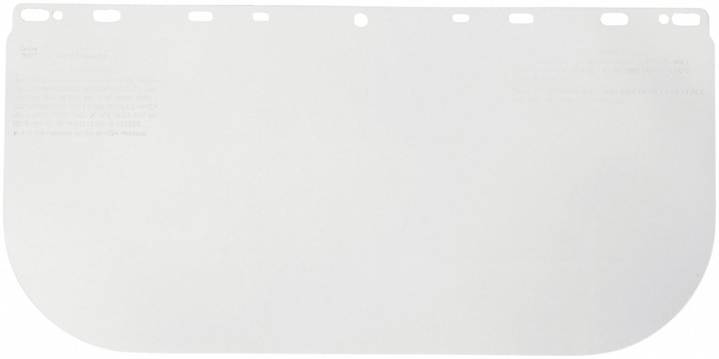 KV4EZD1 Condor Face Shield Visor, 16 in Overall Wd, 8 in Overall Ht, Clear, Uncoated, Reusable
