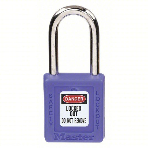 Master Lock 410BLU Lockout Padlock Keyed Different, Thermoplastic, Std Body, Metal, Blue - KVM Tools Inc.KV4FF98