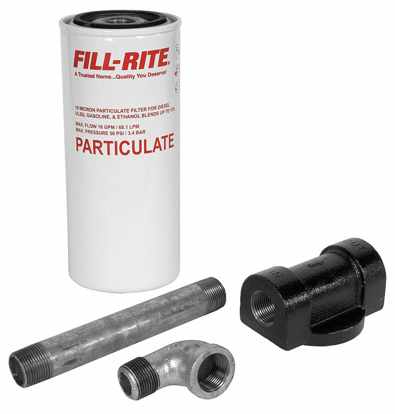 Fill-Rite 1200KTF7018 Fuel Filter Kit, Particulate, Repl Filter, Particulate, 10 micron Filter Rating, Steel