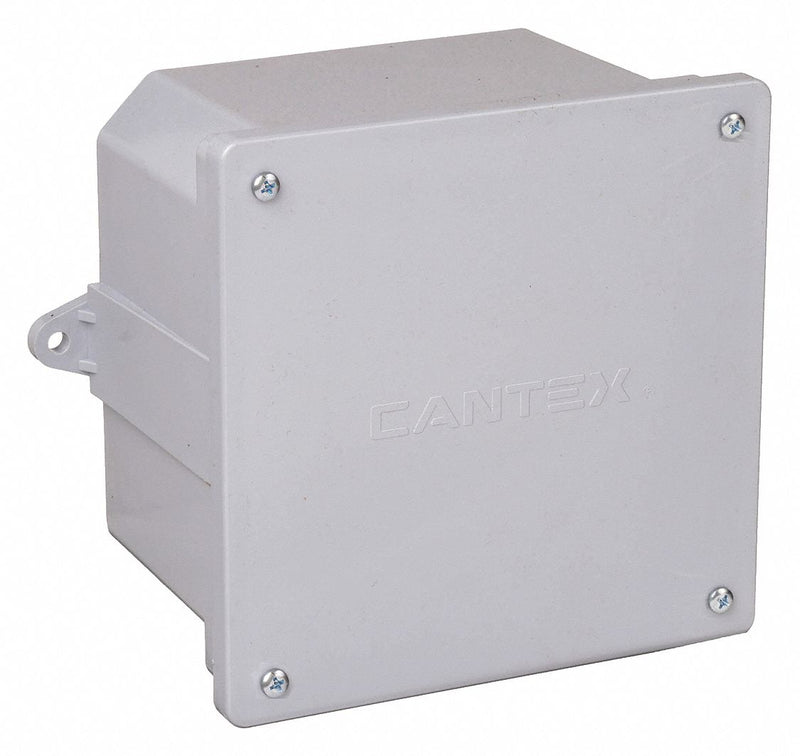 Cantex 5133709 PVC Enclosure 4x4x4 in 2 Gang Gray