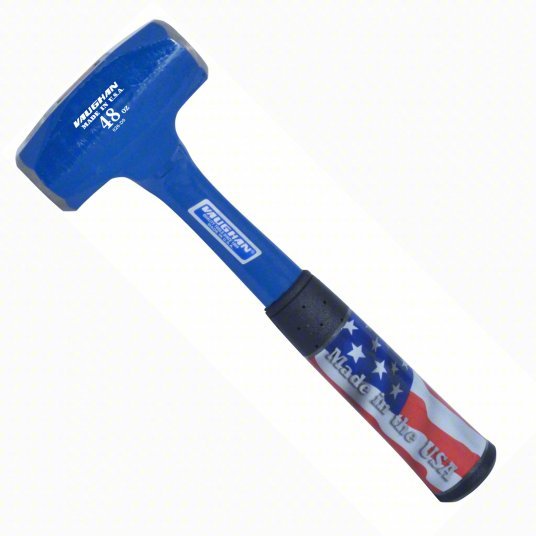Vaughan RHD3 Steel Drilling Hammer, 3 lb Head Wt, 1 3/8 in Dia, 11 in Overall Lg, Hexagon Shape - KVM Tools Inc.KV4GB53