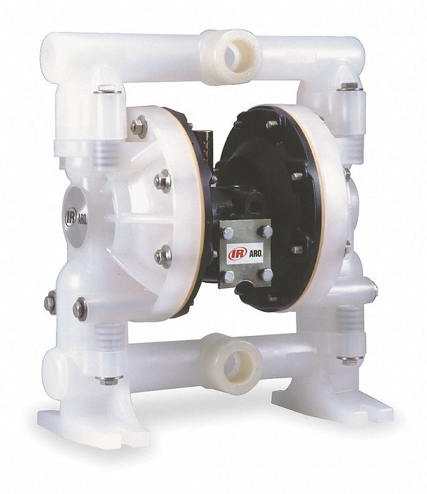 Aro 6661AJ-322-C Double Diaphragm Pump, Polypropylene Body, 1 in, NPT Connection, 47 gpm, 275 ft Max. Head