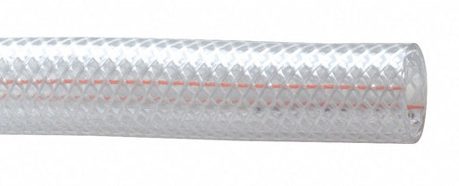 Kuriyama K3150-06 Clearbraid PVC Tubing, 3/8 in ID, 19/32 in OD, 100 ft, Clear