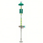 Haws 8300 - 8309 Shower with Eyewash Floor Mnt, Uncovered, Stainless Steel Bowl, Galvanized Steel Pipe - KVM Tools Inc.KV4HRW9