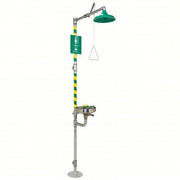 Haws 8300 - 8309 Shower with Eyewash Floor Mnt, Uncovered, Stainless Steel Bowl, Galvanized Steel Pipe - KVM Tools Inc.KV4HRW9