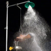 Haws 8300 - 8309 Shower with Eyewash Floor Mnt, Uncovered, Stainless Steel Bowl, Galvanized Steel Pipe - KVM Tools Inc.KV4HRW9