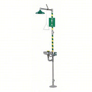 Haws 8300 - 8309 Shower with Eyewash Floor Mnt, Uncovered, Stainless Steel Bowl, Galvanized Steel Pipe - KVM Tools Inc.KV4HRW9