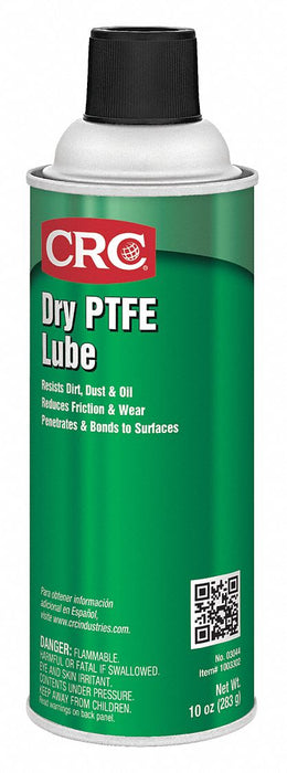 Crc 03044 General Purpose Dry Lubricant, NSF H2, Aerosol Can, 10 oz, Wide Spray, PTFE Base, White