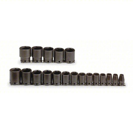 Proto J74106 Impact Socket Set 1/2 in Drive Size, 19 Pieces, 3/8 in to 1 1/4 in Socket Size Range - KVM Tools Inc.KV4JX10