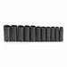 Proto J74112 Impact Socket Set 1/2 in Drive Size, Small Set (0 - 50 pieces) Set Size, 11 Pieces, Black Oxide - KVM Tools Inc.KV4JX11