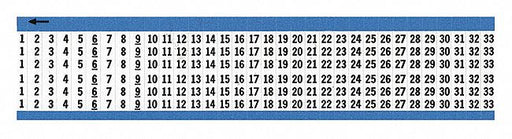 Brady WM-1-33-PK Wire Marker Book Black on White