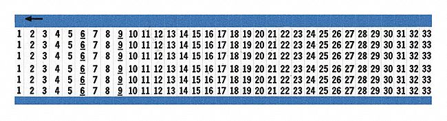 Brady WM-1-33-PK Wire Marker Book Black on White