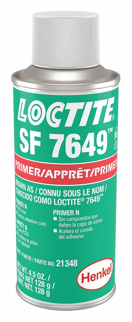 Loctite 209715 Primer and Activator, SF 7649,  4.5 fl oz, Aerosol Can, Green, For Threadlocker