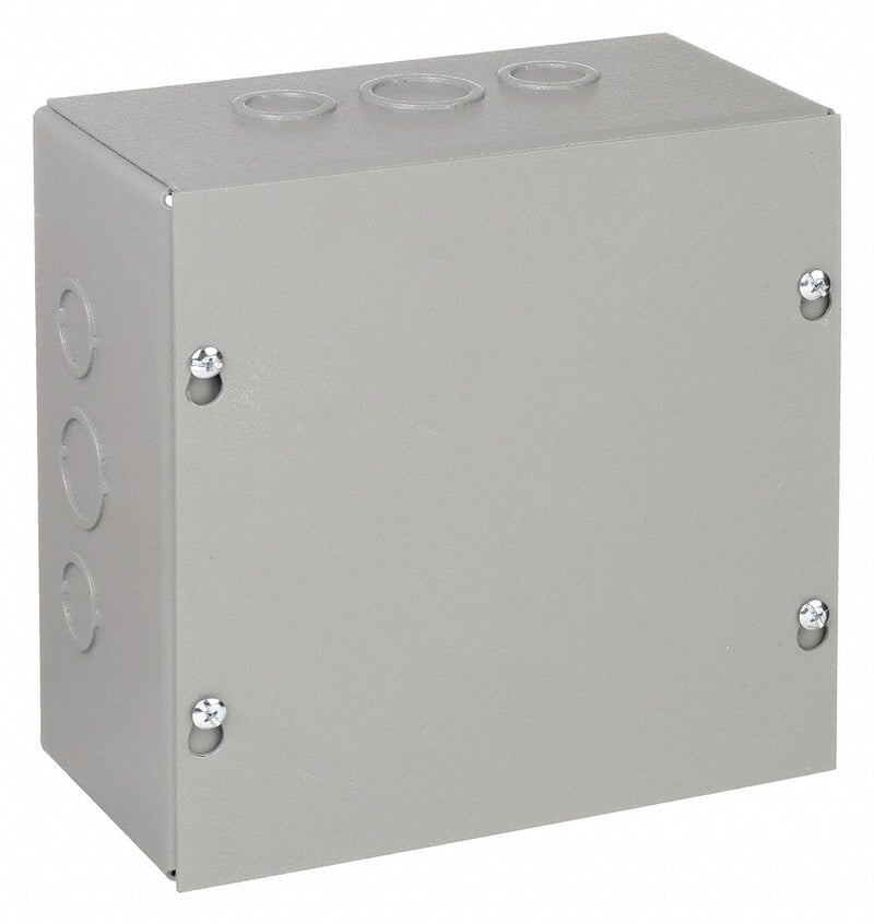 Wiegmann SC060604 Enclosure, Steel, 6 in x 6 in x 4 in, NEMA 1, Solid Cover, Screw On, Included, Painted
