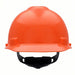 MSA 475361 Hard Hat Orange, No Graphics, Ratchet (4-Point), Polyethylene, Side-Slots - KVM Tools Inc.KV4LN84