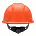 MSA 475361 Hard Hat Orange, No Graphics, Ratchet (4-Point), Polyethylene, Side-Slots - KVM Tools Inc.KV4LN84