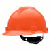 MSA 475361 Hard Hat Orange, No Graphics, Ratchet (4-Point), Polyethylene, Side-Slots - KVM Tools Inc.KV4LN84