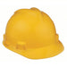 MSA 475360 Hard Hat Yellow, No Graphics, Ratchet (4-Point), Polyethylene, Side-Slots - KVM Tools Inc.KV4LP03