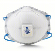 3M 8576 Disposable Respirator Dual, Non - Adj, Metal Nose Clip, Std, White, M Mask Size, Molded, 10 PK - KVM Tools Inc.KV4MH58