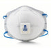 3M 8576 Disposable Respirator Dual, Non - Adj, Metal Nose Clip, Std, White, M Mask Size, Molded, 10 PK - KVM Tools Inc.KV4MH58