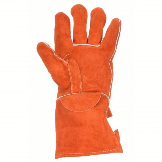 KVM Tools KV4NHD4 Welding Glove Straight Thumb, Cowhide, L Glove Size - KVM Tools Inc.KV4NHD4