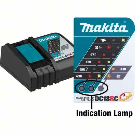 Makita DC18RC Battery Charger Single - Port Charging, For 18V, Li - ion/Ni - MH, 6 Ah Charged in 1 - Hour, Rapid - KVM Tools Inc.KV4NNN4