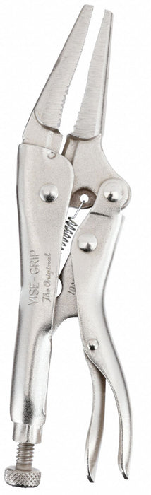 Irwin 4LN Locking Plier, Long Nose, Lever, 1-5/8 in Max Jaw Opening, 4 in Overall Lg, 1-7/16 in Jaw Lg