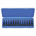 KVM Tools KV4PRG1 Impact Socket Bit Set SAE/Metric, 3/8 in Drive Size, 13 Pieces, Fixed Insert, Hex Tip - KVM Tools Inc.KV4PRG1