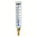 KVM Tools KV4PRU1 Compact Industrial Glass Thermometer, 6 in Scale Lg, Bottom, Brass, Straight - KVM Tools Inc.KV4PRU1