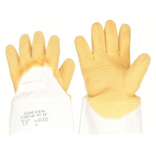 Ansell/Edge 16 - 347 Coated Gloves XL, ANSI Cut Level A2, 3/4, Latex, ANSI/ISEA Abrasion Level 4, Rough, 1 PR - KVM Tools Inc.KV4T415