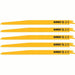 Dewalt DW4804 Reciprocating Saw Blade 6 Teeth per Inch, 12 in Blade Lg, 3/4 in Ht, Tapered Back, 5 PK - KVM Tools Inc.KV4TF55