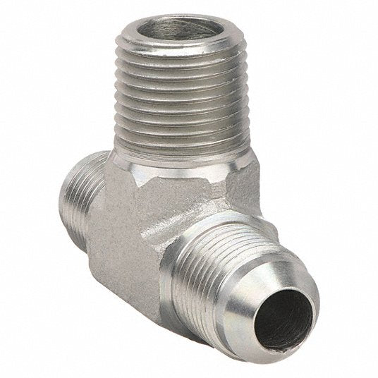 Aeroquip 2030-8-8S Hydraulic Hose Adapter 1/2 in x 1/2 in x 1/2 in Fitting Size, Male x Male x Male, NPTF x JIC x JIC