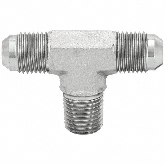 Aeroquip 2030-8-8S Hydraulic Hose Adapter 1/2 in x 1/2 in x 1/2 in Fitting Size, Male x Male x Male, NPTF x JIC x JIC