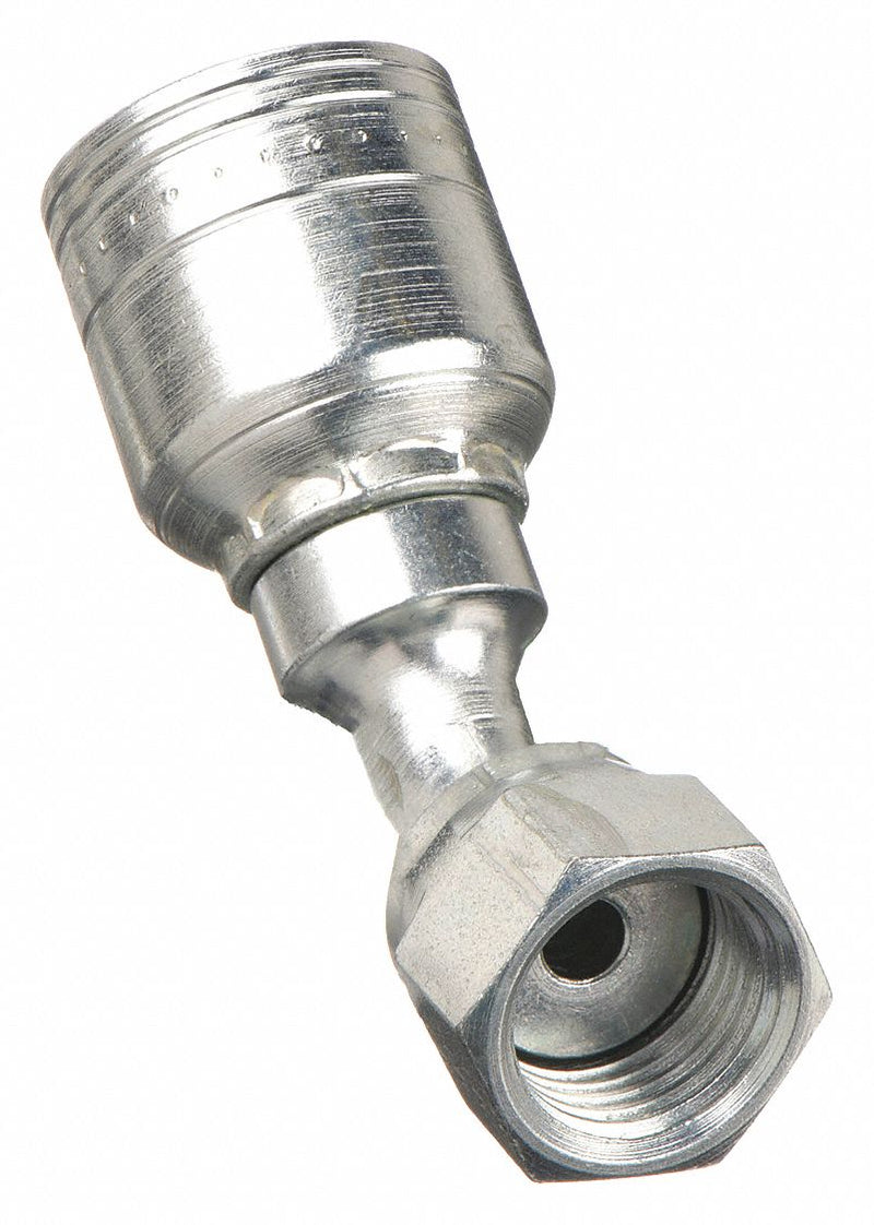 Aeroquip 1AA4FRA4 Hydraulic Crimp Fitting, 9/16 in 1/4 in, Female Genderless, Female ORS Threaded x Crimp