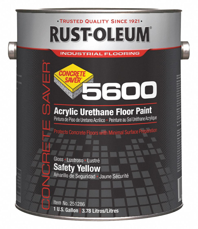 Rust-Oleum 251286 Concrete Saver 5600 Floor Paint 1 gal Safety Yellow