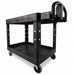 Brute FG452088BLA Utility Cart with Deep Lipped Plastic Shelves 500 lb Load Capacity, 36-3/8 in x 25 in, Black - KVM Tools Inc.KV4VZF9