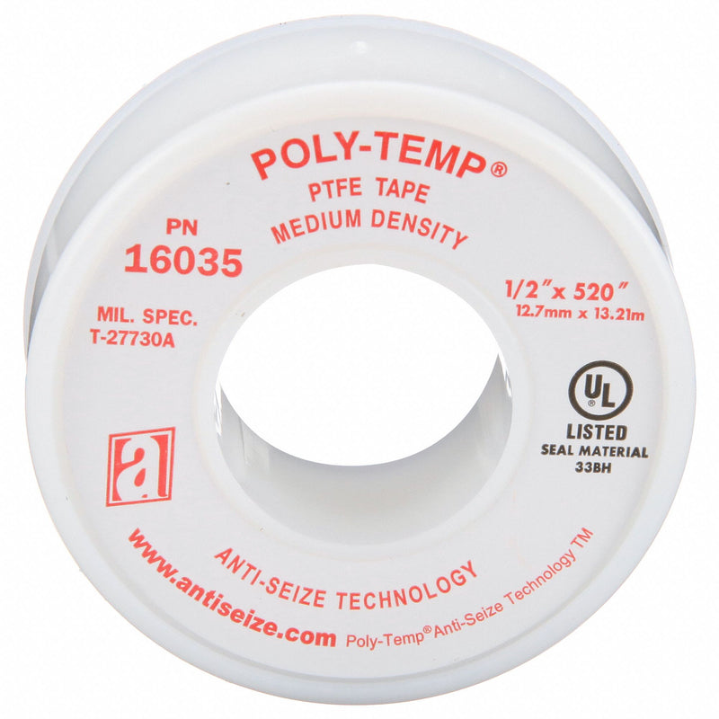 Anti-Seize Technology 16035 Poly-Temp MD Thread Sealant Tape