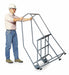 Cotterman 2TR18A1E10B8C1P6 Rolling Ladder, 1.7 ft Platform Ht, Assembled, Steel, 450 lb Load Capacity, 16 in x 10 in