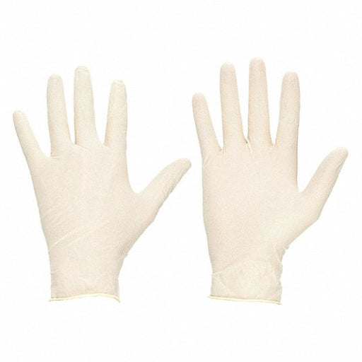 Touchntuff 69-318 Lightweight Latex Exam Gloves, Natural Rubber Latex, Powder Free, Natural, 100 PK - KVM Tools Inc.KV4XT04