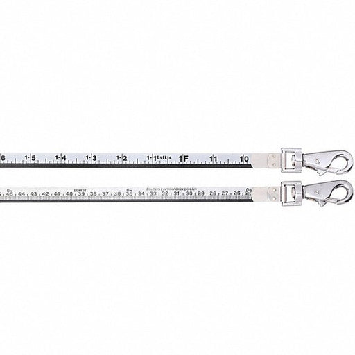Lufkin CN1296SMEF59N Double Duty Oil Gauging Tape Measure 100 ft / 30 m, Swivel Snap Tip, Steel, Silver - KVM Tools Inc.KV4YRT9