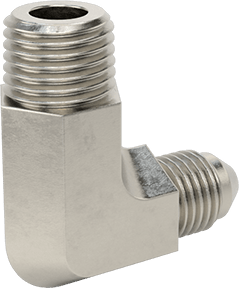 McMaster 50715K182 37 Degree Flared Fitting for Stainless Steel Tubing 90 Degree Adapter for 1/4" Tube OD x 1/4 NPT Male - KVM Tools Inc.KV50715K182