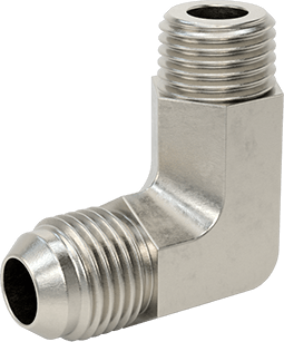 McMaster 50715K183 37 Degree Flared Fitting for Stainless Steel Tubing 90 Degree Adapter for 3/8" Tube OD x 1/4 NPT Male - KVM Tools Inc.KV50715K183