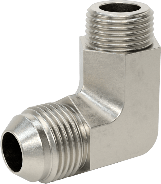 McMaster 50715K185 37 Degree Flared Fitting for Stainless Steel Tubing 90 Degree Adapter for 1/2" Tube OD x 3/8 NPT Male - KVM Tools Inc.KV50715K185