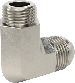 McMaster 50715K185 37 Degree Flared Fitting for Stainless Steel Tubing 90 Degree Adapter for 1/2" Tube OD x 3/8 NPT Male - KVM Tools Inc.KV50715K185