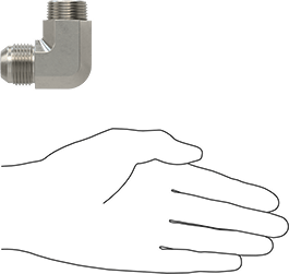 McMaster 50715K187 37 Degree Flared Fitting for Stainless Steel Tubing 90 Degree Adapter for 3/4" Tube OD x 3/4 NPT Male - KVM Tools Inc.KV50715K187