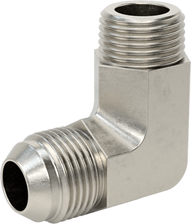 McMaster 50715K289 37 Degree Flared Fitting for Stainless Steel Tubing 90 Degree Adapter for 5/8" Tube OD x 1/2 NPT Male - KVM Tools Inc.KV50715K289