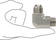 McMaster 50715K289 37 Degree Flared Fitting for Stainless Steel Tubing 90 Degree Adapter for 5/8" Tube OD x 1/2 NPT Male - KVM Tools Inc.KV50715K289