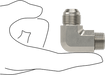 McMaster 50715K289 37 Degree Flared Fitting for Stainless Steel Tubing 90 Degree Adapter for 5/8" Tube OD x 1/2 NPT Male - KVM Tools Inc.KV50715K289